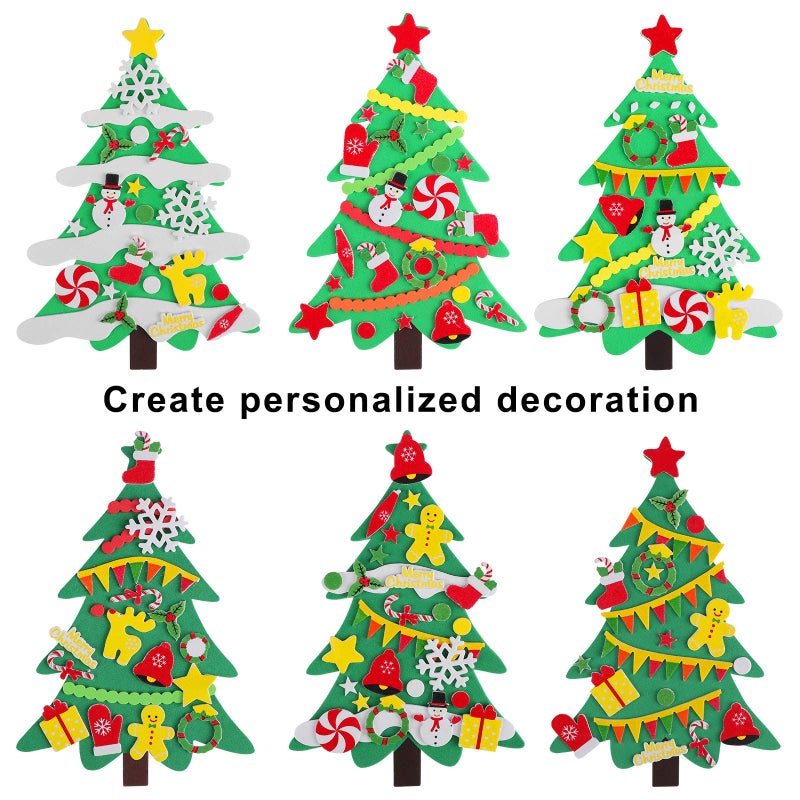 Elcoho 24 Kits DIY Foam Christmas Tree Foam Crafts Xmas Party Favors Christmas Stickers for Making Craft Xmas Tree Fun Home Activities - Image 4